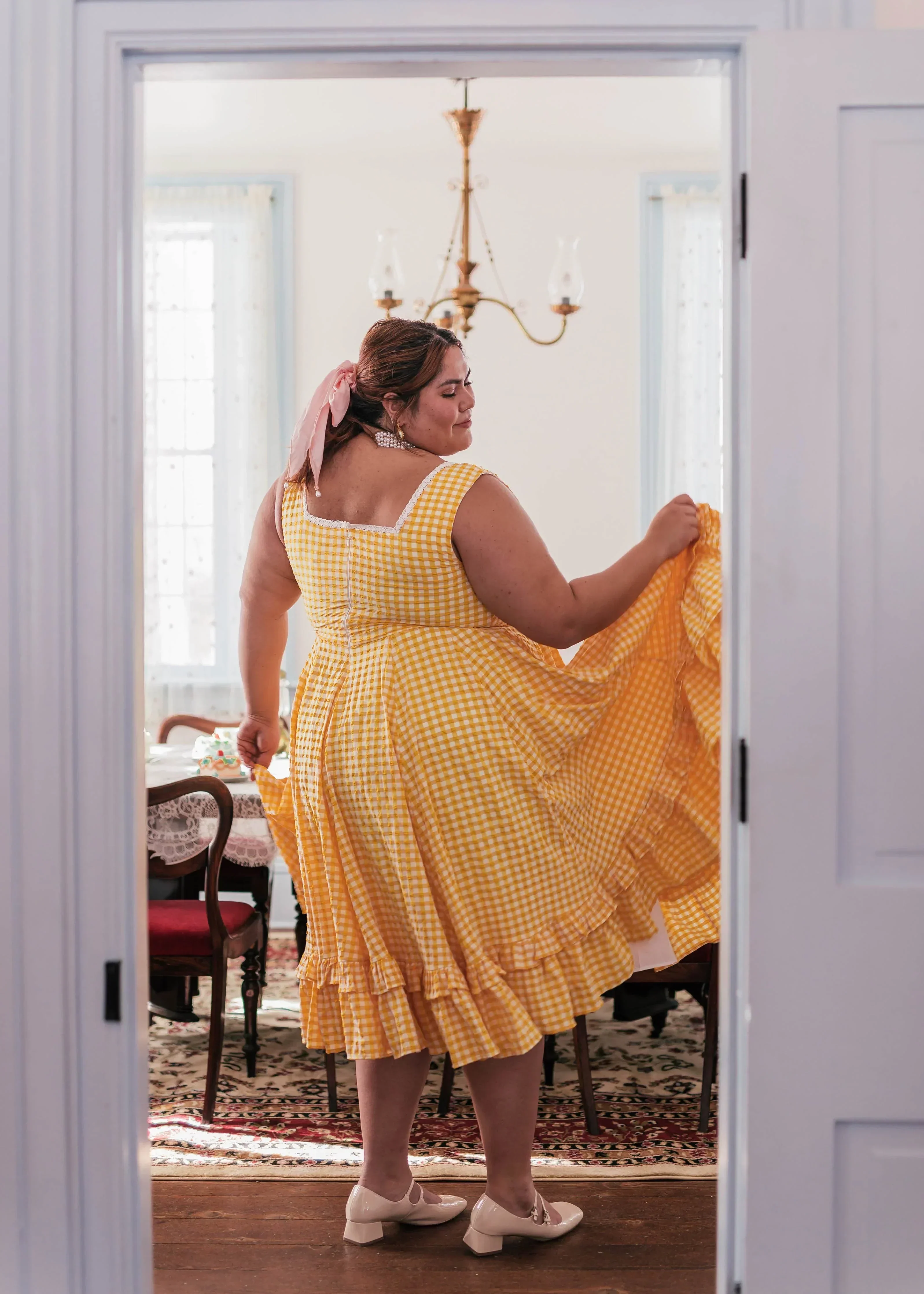 Daze Dress Yellow Gingham - Image 5