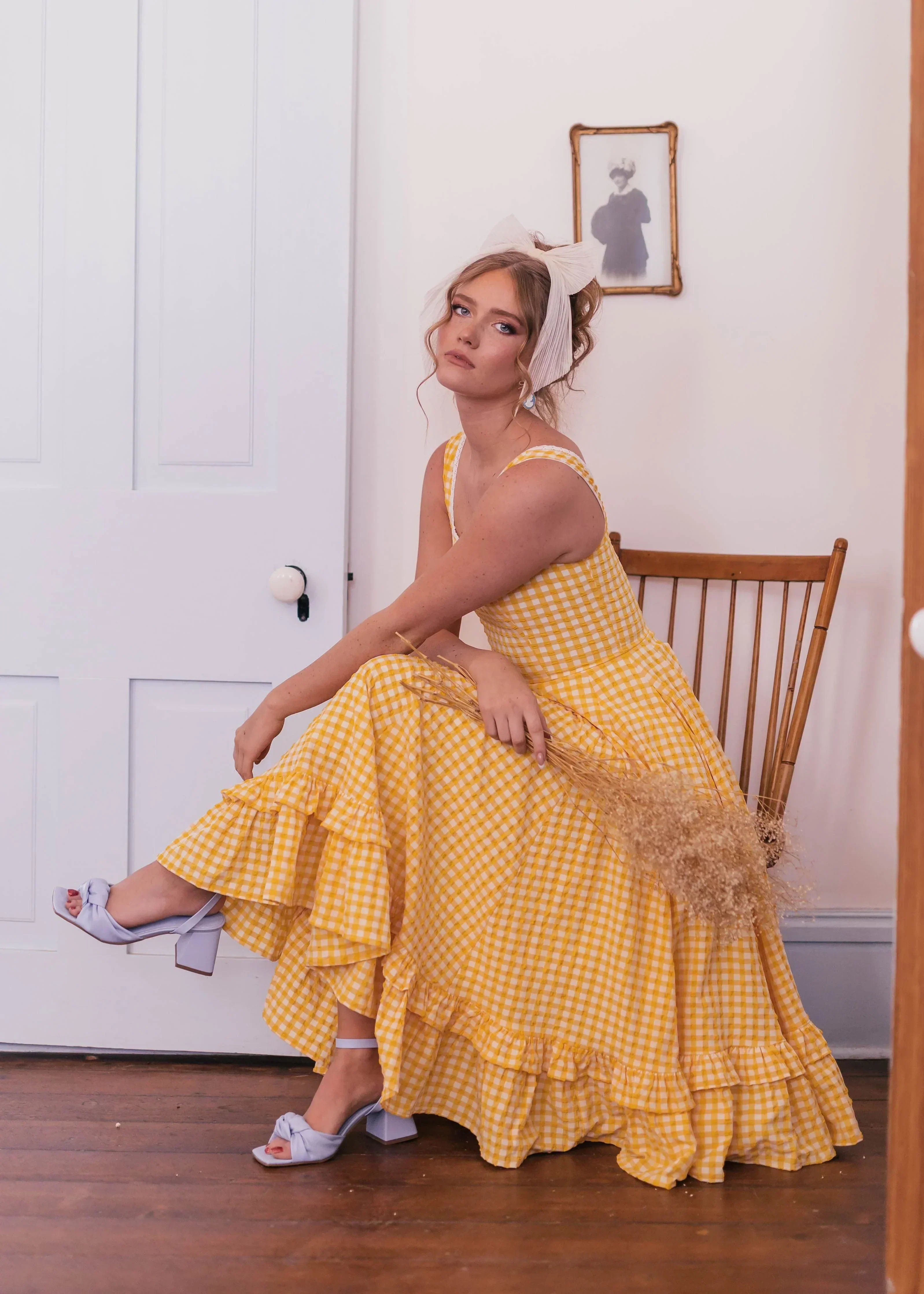 Daze Dress Yellow Gingham - Image 7