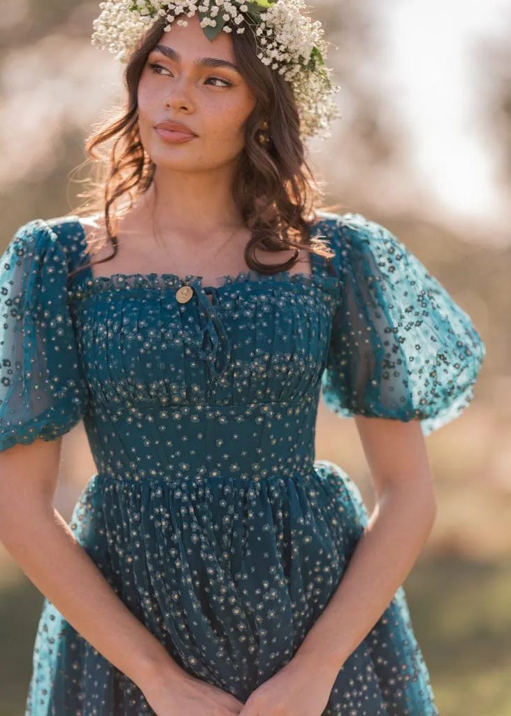 Everbloom Dress in Teal - Image 2
