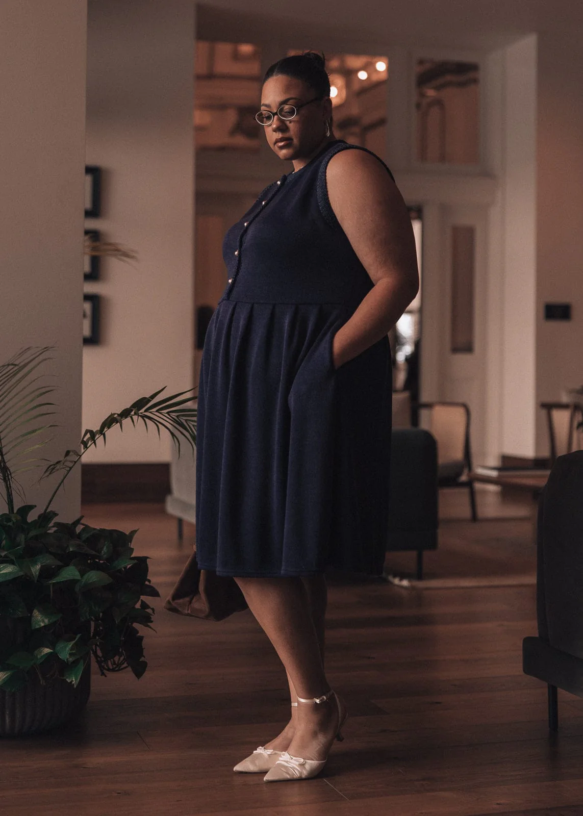 Carrie Dress - Navy - Image 7