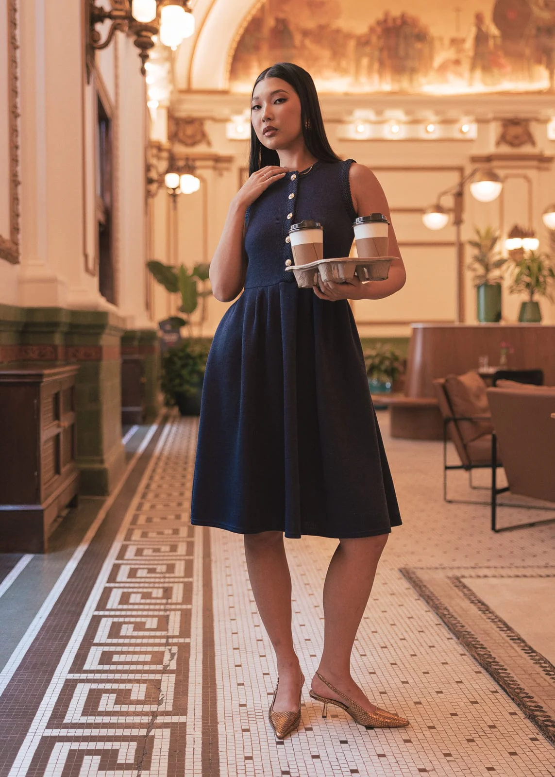 Carrie Dress - Navy - Image 8