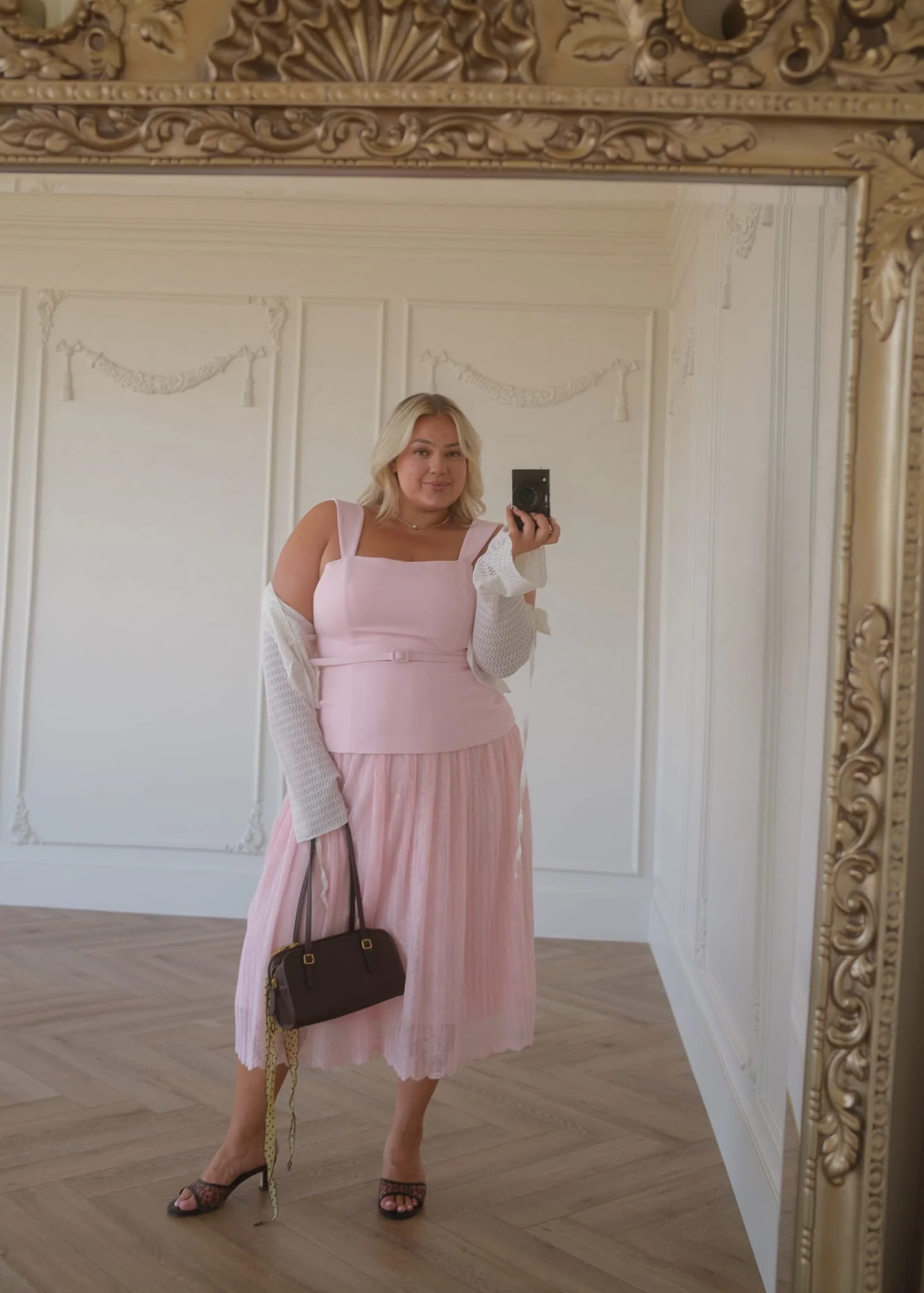 Jackie Peplum Belted Dress - Pink - Image 11