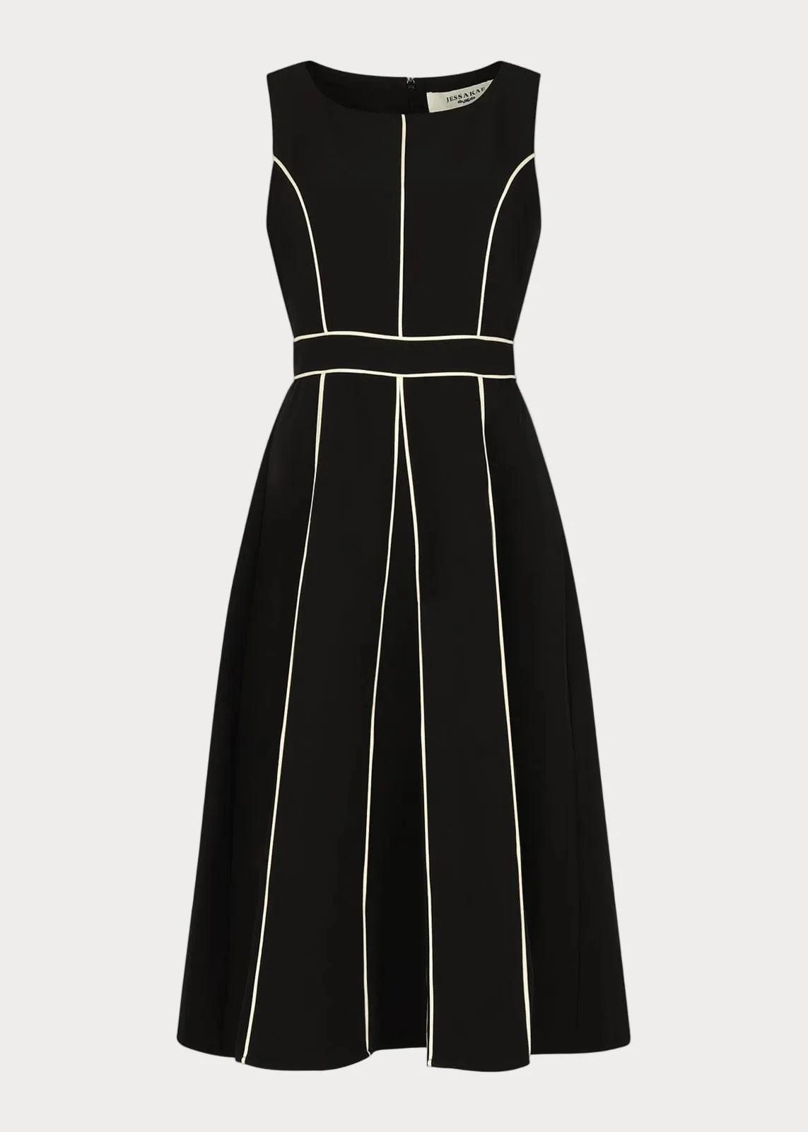 Vivienne Box Pleat Dress - Black - Image 2