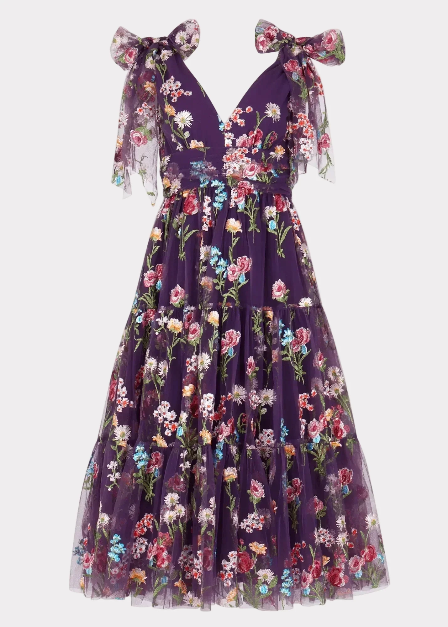 Margaret Floral Midi Dress Purple - Image 2