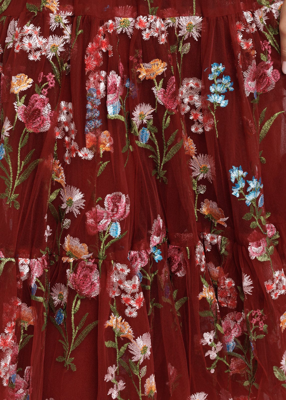 Margaret Floral Midi Dress Red - Image 7