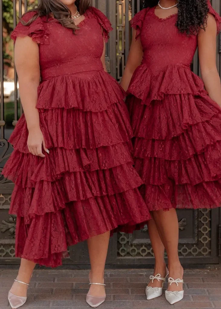 Mia Dress Burgundy - Image 10