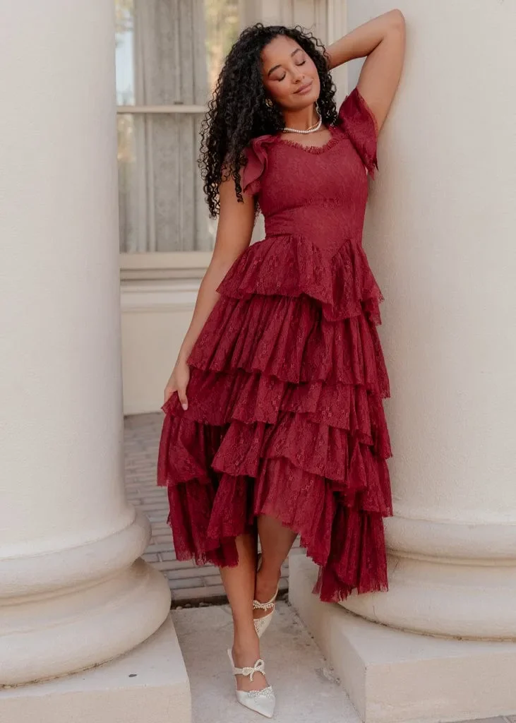 Mia Dress Burgundy - Image 4