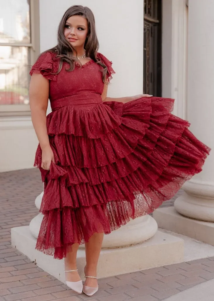 Mia Dress Burgundy - Image 5