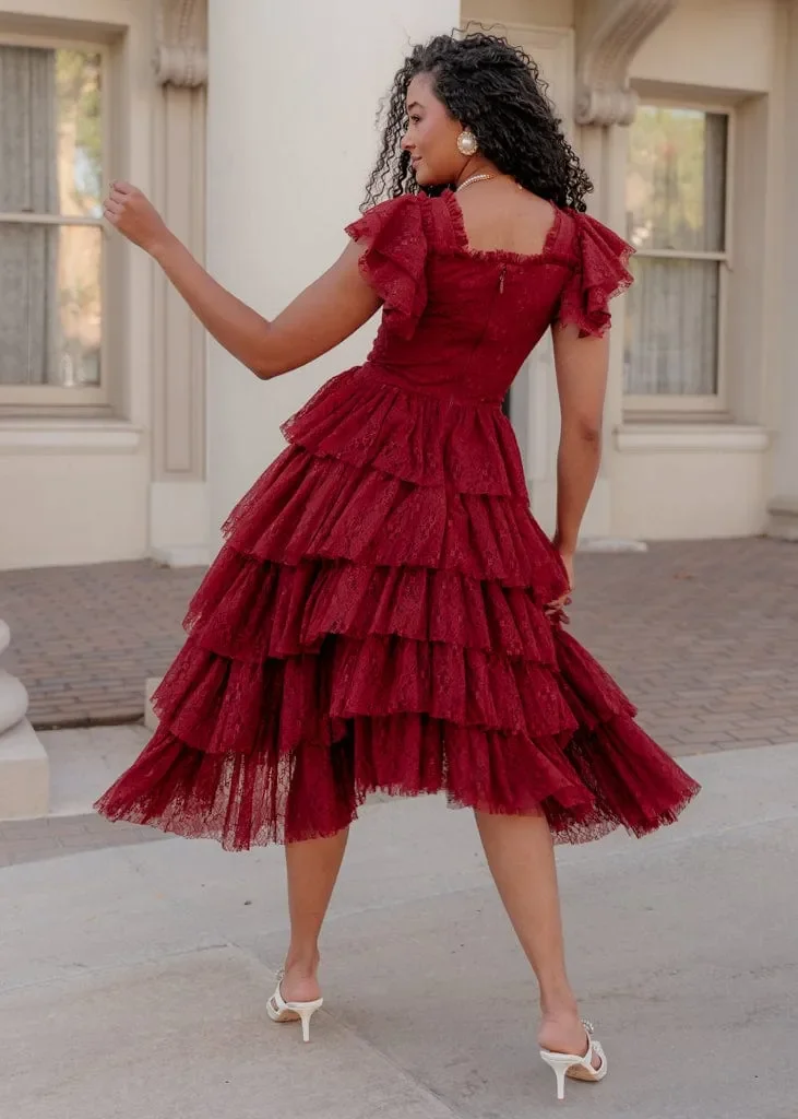 Mia Dress Burgundy - Image 8