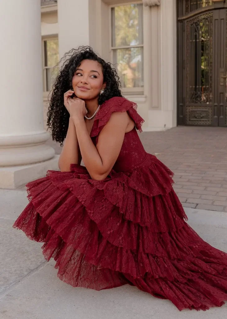 Mia Dress Burgundy - Image 9