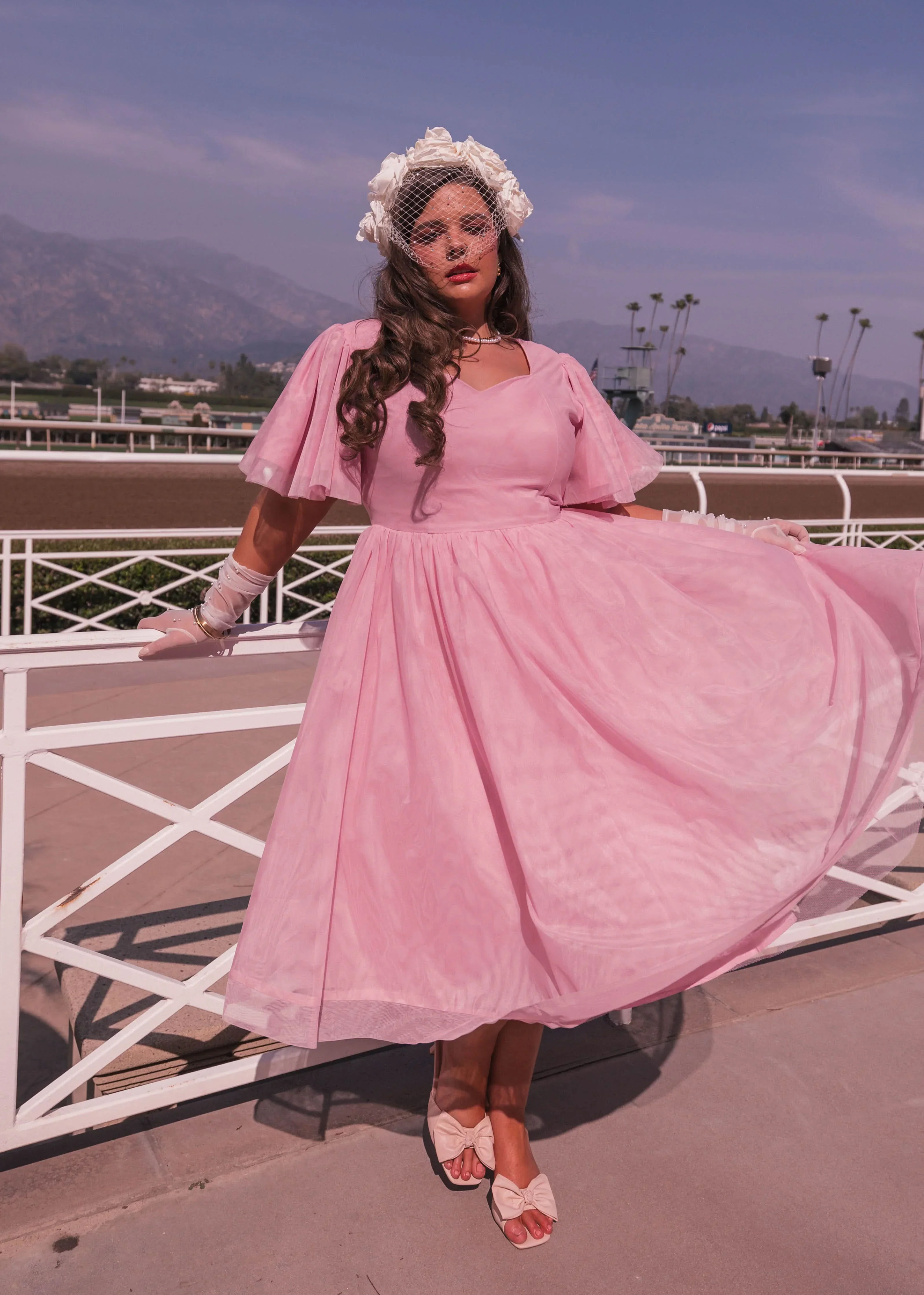 Nora Dress Dusty Pink - Image 3