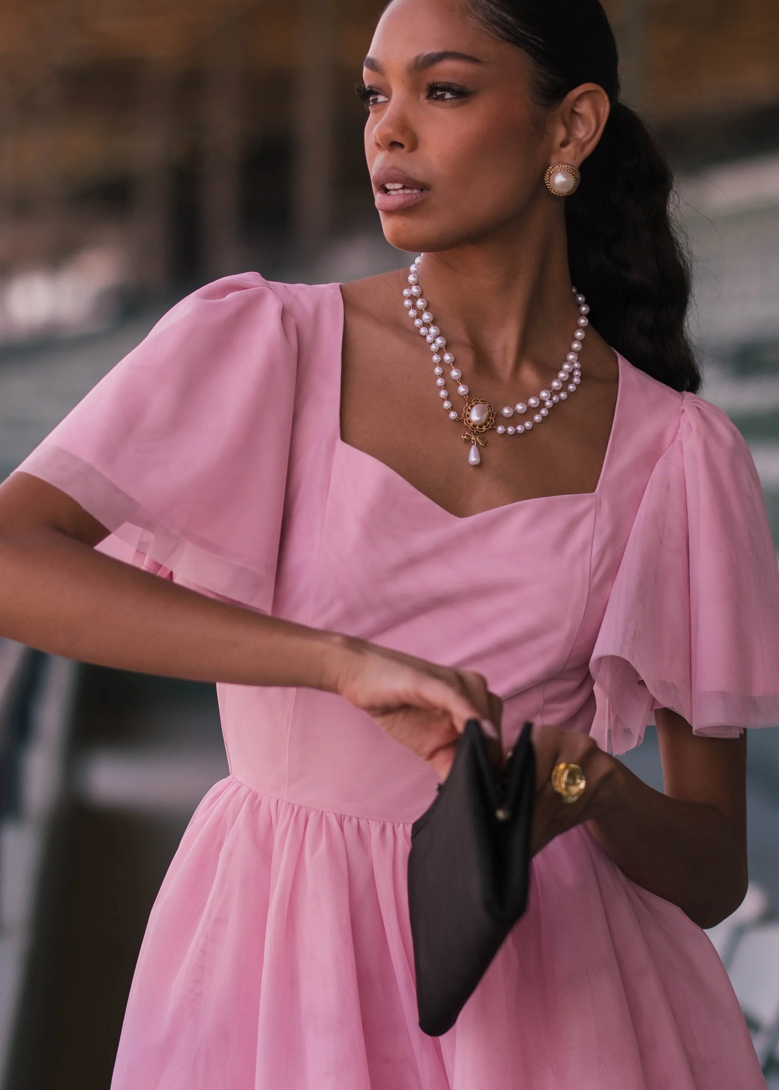 Nora Dress Dusty Pink - Image 4