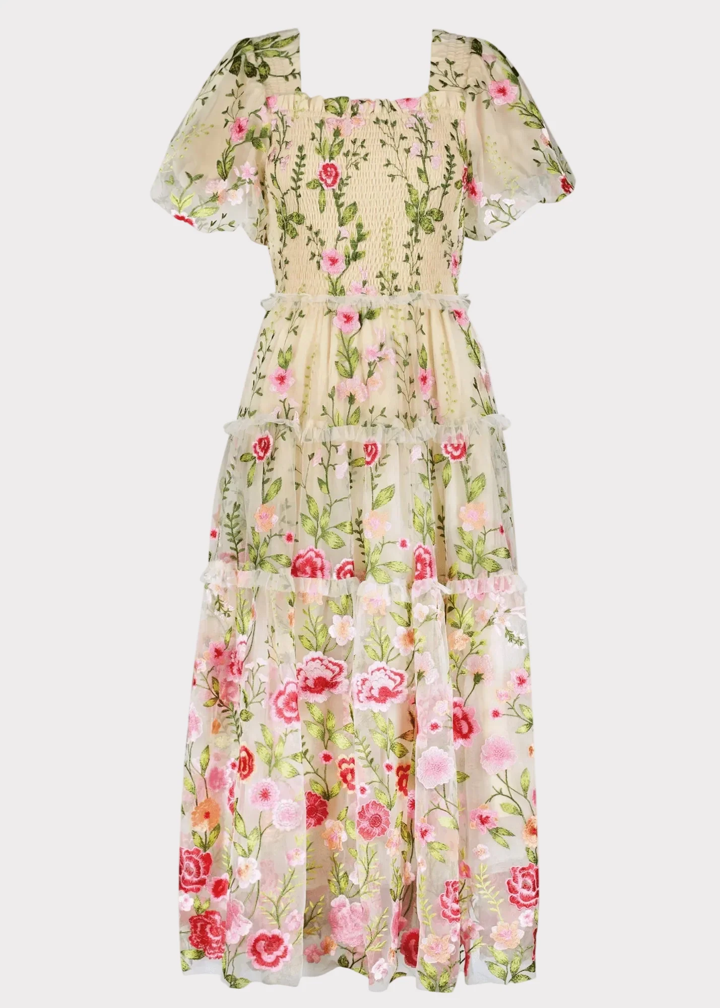 Rose Dress Midi - Cream - Image 2